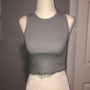 Grey detailed crop top